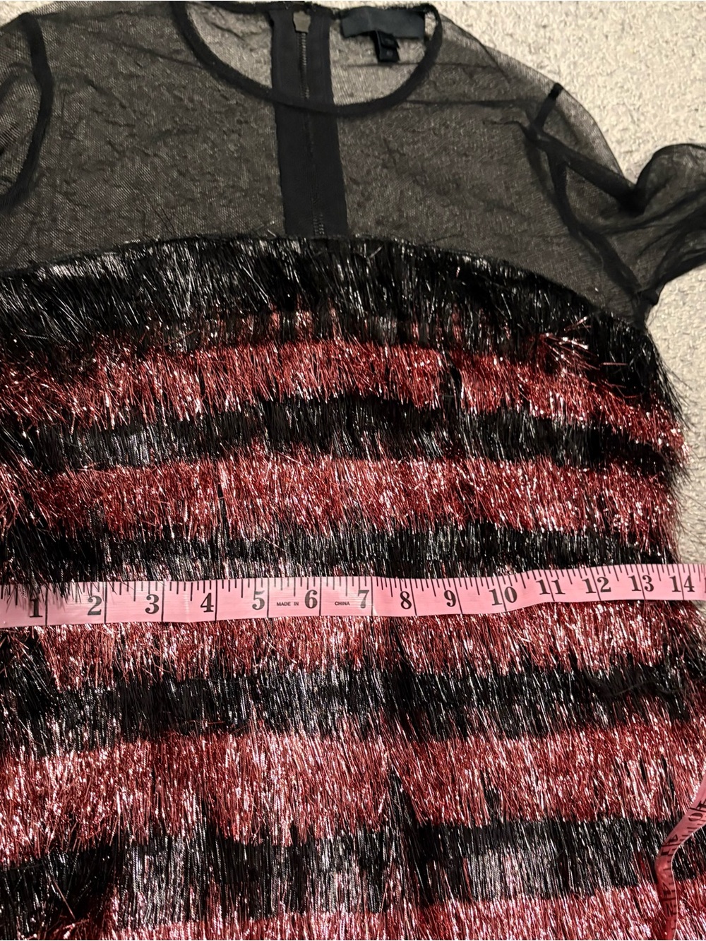 Burberry New Metallic Eyelash Fringe Dress Size 42 US S/M Runway Red Carpet - Picture 11 of 16